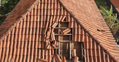 Temporal causou estragos na igreja da Tabua