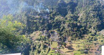 Área que foi destruída apelo fogo na Fajã da Murta, no Faial.