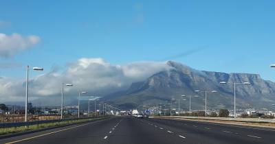 Vista da Cidade do Cabo da Boa Esperança, na África do Sul.