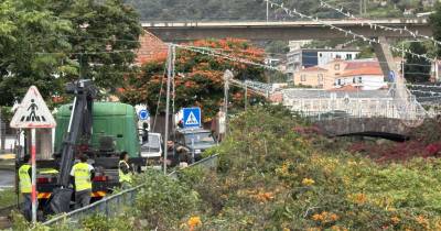 Autarquia intervém em ribeiras após estrutura de suporte de buganvília ceder em Santa Cruz