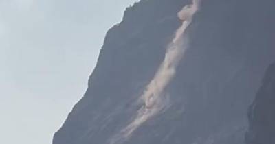 Queda de pedras e terra aconteceu na tarde deste domingo.