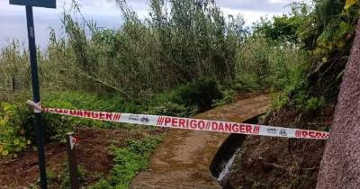Vereda do Ribeiro Pomar está encerrada devido a derrocada.