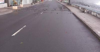 Estrada encerrada na Madalena do Mar devido à forte agitação marítima (com fotos)