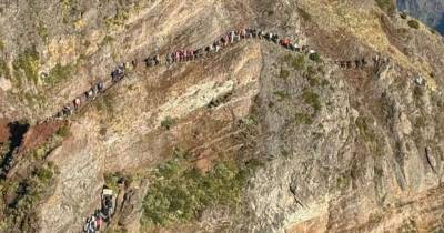 Imagem da enchente hoje na Vereda do Pico do Areeiro.