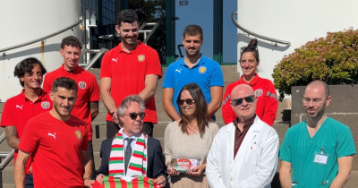 Rodrigo Andrade, Enrique Peña Zauner, Kauê Oliveira, Bárbara Santos, Renato Castro e Luciano Silva representaram os verde-rubros na visita à instituição.