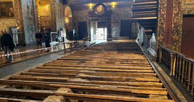 Missas da Igreja do Colégio transferidas para o pátio interno devido a obras de recuperação do chão