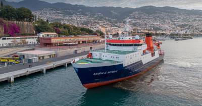 O navio oceanográfico alemão RV Maria S. Merian chegou ao Funchal na passada terça-feira.