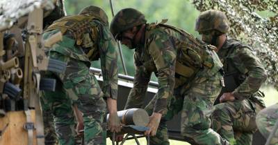 Militares madeirenses em exercício nacional.