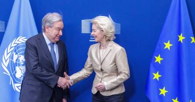 Von der Leyen garante compromisso da UE com direito internacional após reunião com Guterres