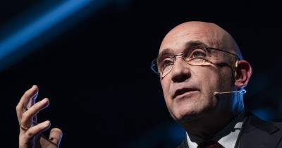 O antigo primeiro-ministro, Pedro Passos Coelho, durante a sua apresentação, ontem, na Conferência +Ideias '26, no Museu do Oriente, em Lisboa.