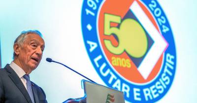 O Presidente da República, Marcelo Rebelo de Sousa, interveio na sessão solene comemorativa do 50.º aniversário da Associação dos Deficientes das Forças Armadas - ADFA, na Academia Militar, Amadora.