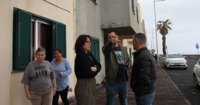 Doroteia Leça esteve no Paul do Mar a inteirar-se dos estragos causados pela agitação marítima.