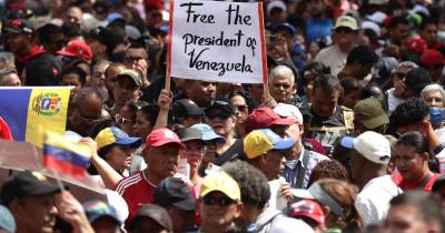 Manifestação pró-Maduro na capital venezuelana.