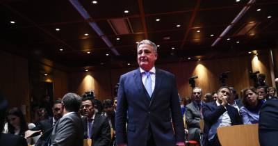 O presidente da Caixa Geral de Depósitos, Paulo Macedo, à chegada para a apresentação de resultados de 2025 da instituição bancária em Lisboa.