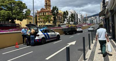 Choque entre viaturas na Rua 31 de Janeiro mobiliza PSP no Funchal