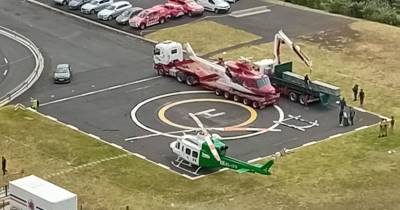 O atual helicóptero vai para manutenção.