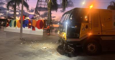 CMF reforça limpeza do Fim de Ano com 120 funcionários no primeiro dia de 2026