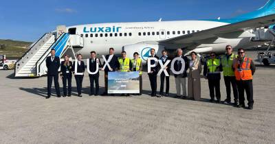 Luxair inaugurou ontem ligação direta entre Porto Santo e Luxemburgo