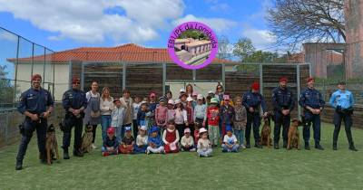 Equipa Cinotécnica da PSP dinamiza ação de segurança na Escola da Lombada
