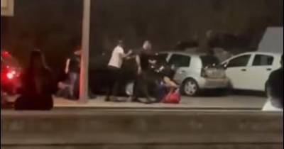 Na Avenida Sá Carneiro existiram várias cenas de violência durante a última madrugada.