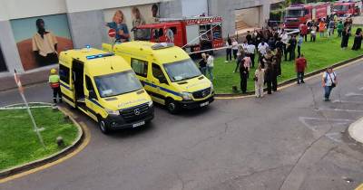 O simulacro junta vários agentes da Proteção Civil.