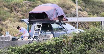 Parque de campismo foi montado no miradouro da Quinta Grande.