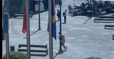 Homem nu e visivelmente alterado causa apreensão em Câmara de Lobos