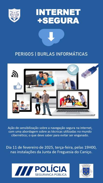 Junta do Caniço e PSP alertam para as burlas informáticas