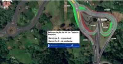 Imagem divultaga em 2021, aquando do anúncio do projeto de reformulação do Nó do Cortado, em Santana.