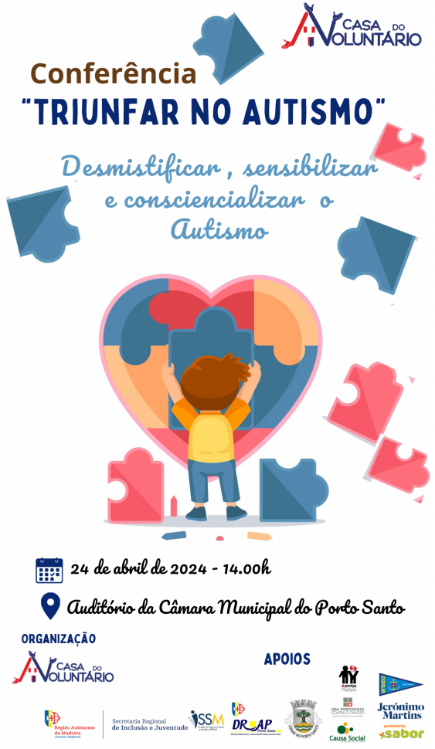 Conferência debate como “Triunfar no Autismo” no dia 24 de abril de 24