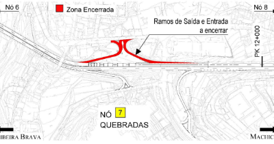 Nó das Quebradas fechado ao transito na noite de segunda para terça-feira