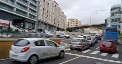 Via rápida interrompida e trânsito condicionado no Funchal