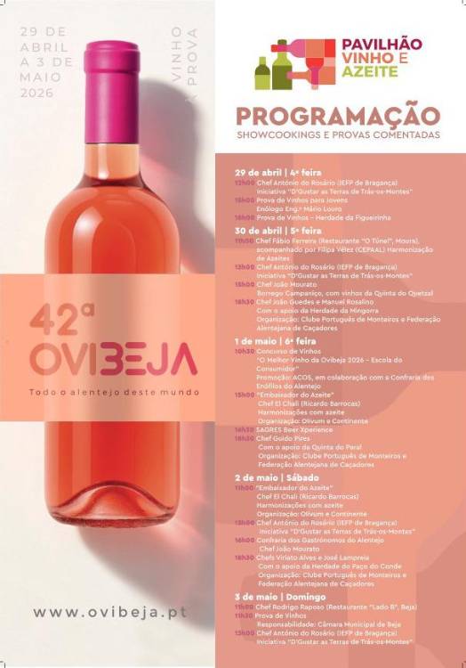 Feira Ovibeja arranca quarta-feira com o vinho como tema central