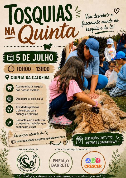 CRESCER leva crianças e famílias às Tosquias na Quinta