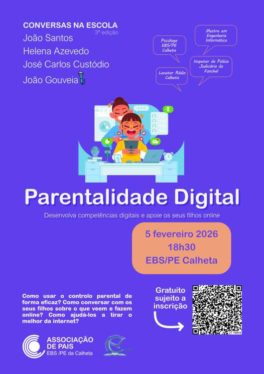 ‘Parentalidade Digital Positiva’ em debate na EBS/PE da Calheta