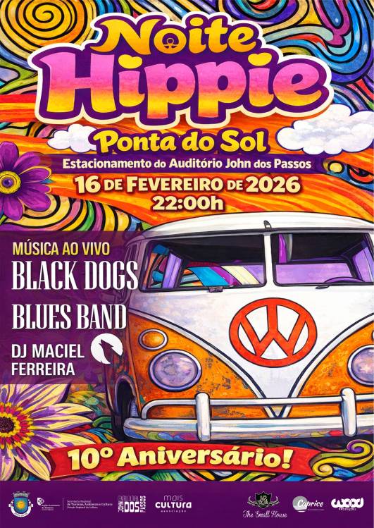 Ponta do Sol viaja pelos anos 60, 70 e 80 na Noite Hippie e festeja 10.º aniversário