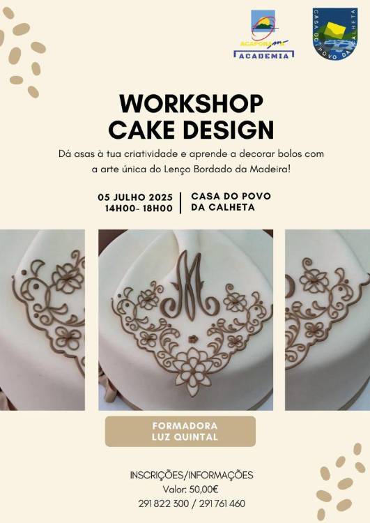 Formação: Bordado Madeira inspira decoração de bolos