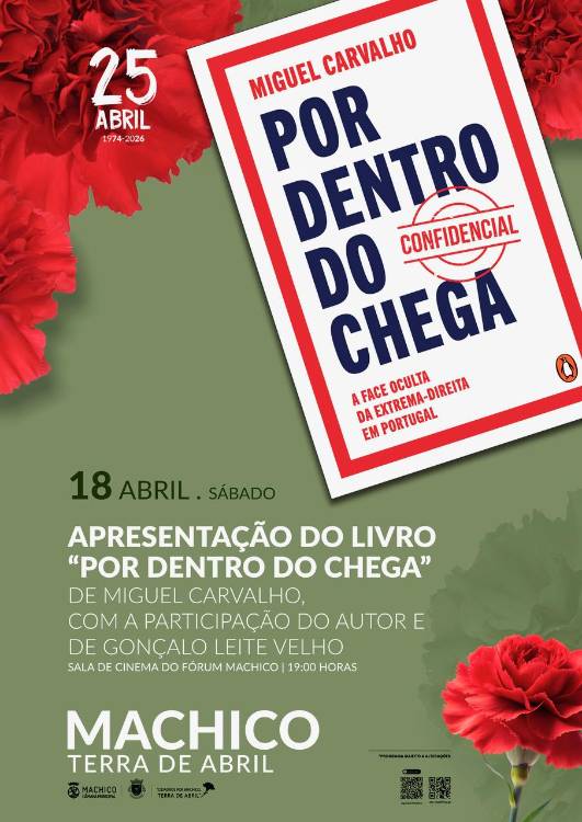 Apresentação do livro ‘Por dentro do Chega’ amanhã no Fórum Machico