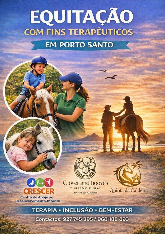 CRESCER desenvolve equitação terapêutica no Porto Santo