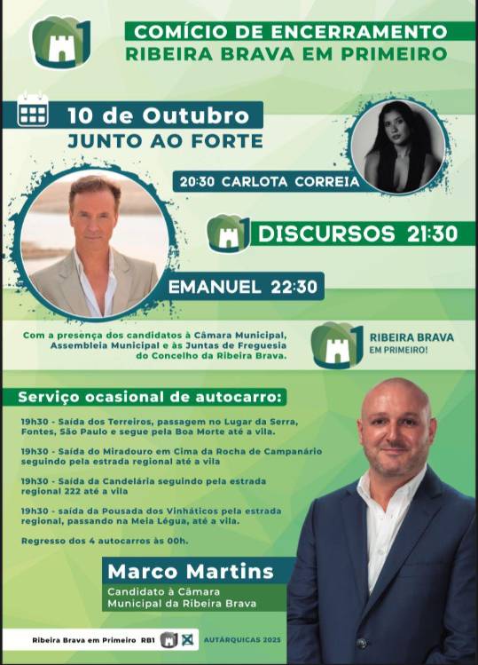 Autárquicas: RB1 encerra campanha com um concerto de Emanuel