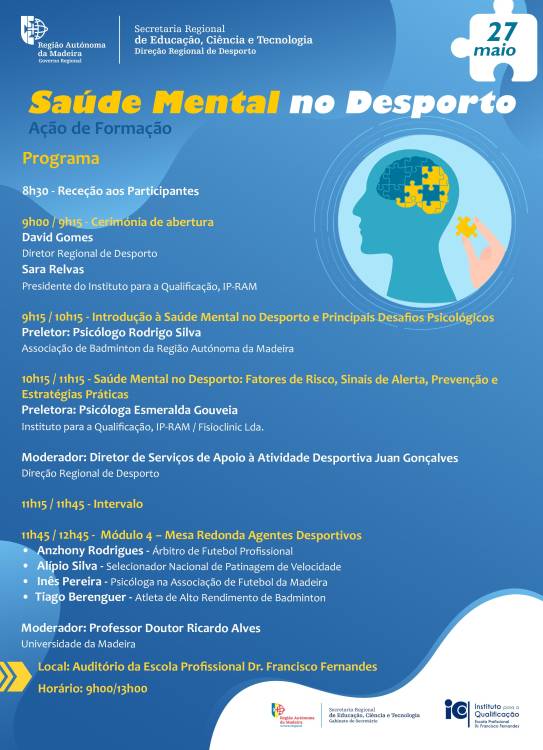 DRD promove formação intitulada ‘Saúde Mental no Desporto’