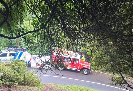 Momento em que a equipa dos BVM recolhia o corpo.