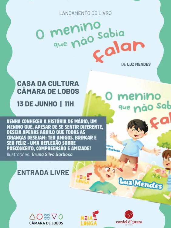 Câmara de Lobos recebe lançamento de obra infantil sobre inclusão e diferença