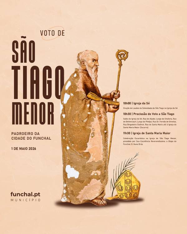 Funchal celebra amanhã o voto a São Tiago Menor, tradição com 500 anos de história