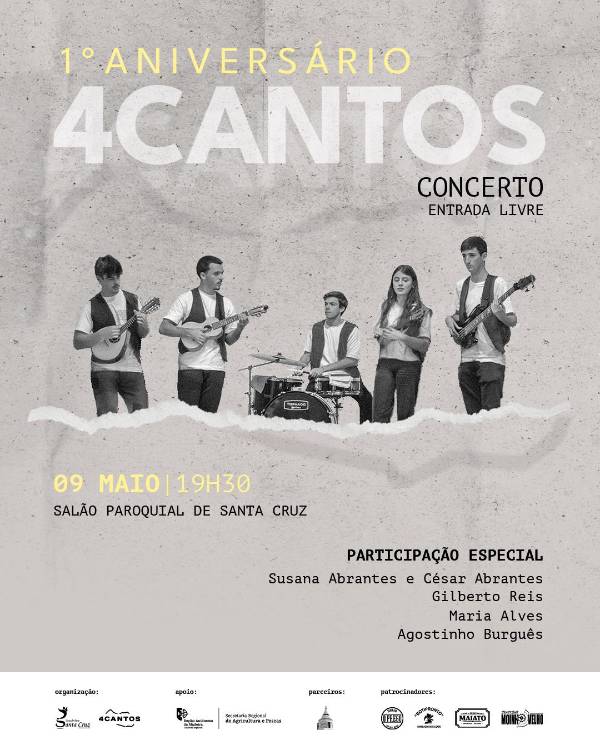 4Cantos celebra 1.º aniversário em Santa Cruz