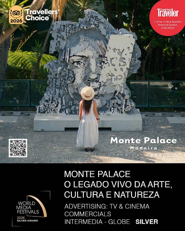 Monte Palace Madeira distinguido com Silver Award nos WorldMediaFestivals 2026 em Berlim