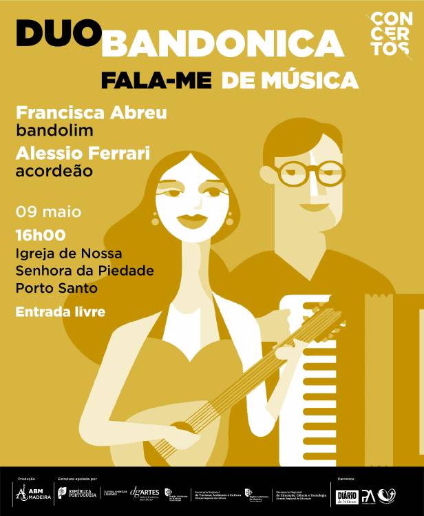 Duo Bandonica leva concerto de bandolim e acordeão ao Porto Santo