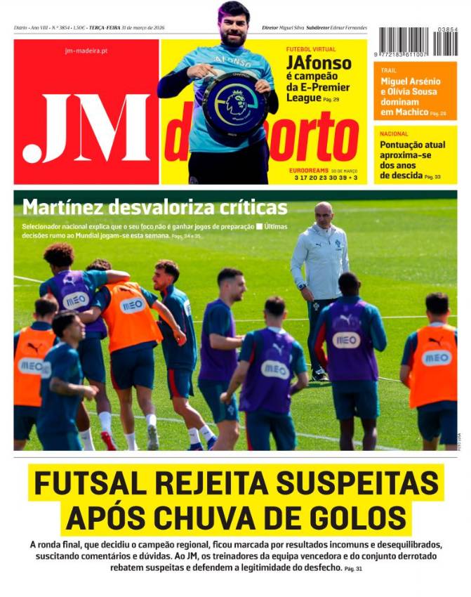 Terça-feira, 31 de março de 2026