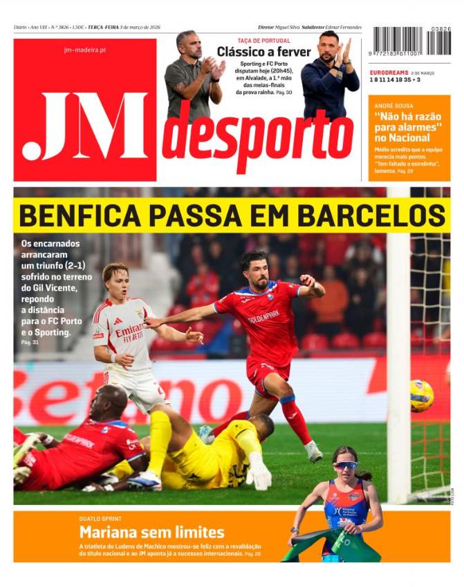 Terça-feira, 3 de março de 2026