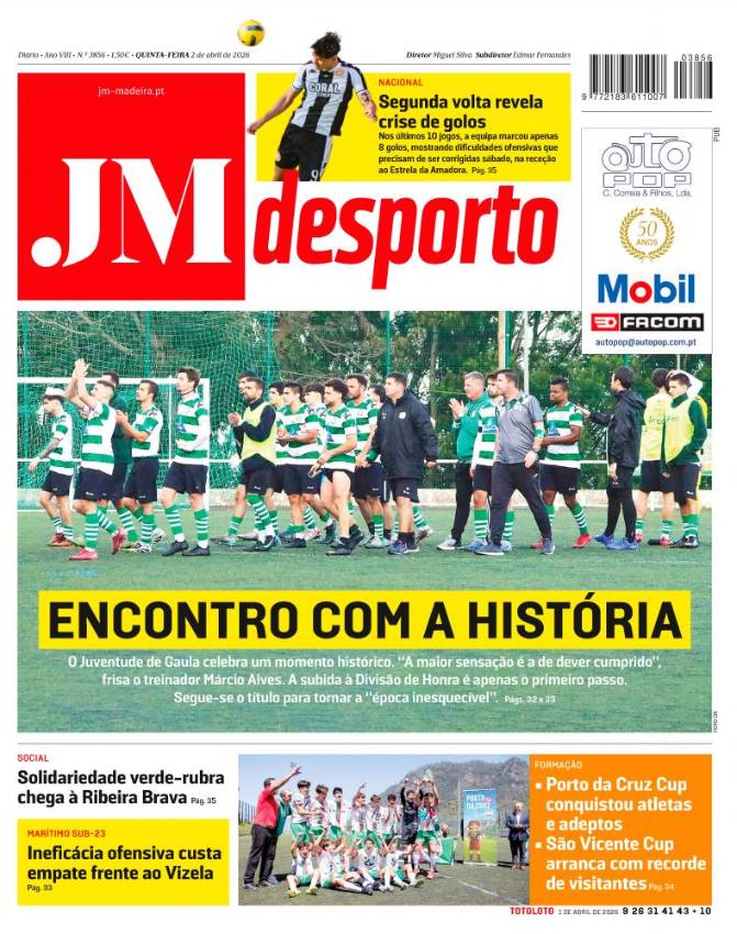 Quinta-feira, 2 de abril de 2026